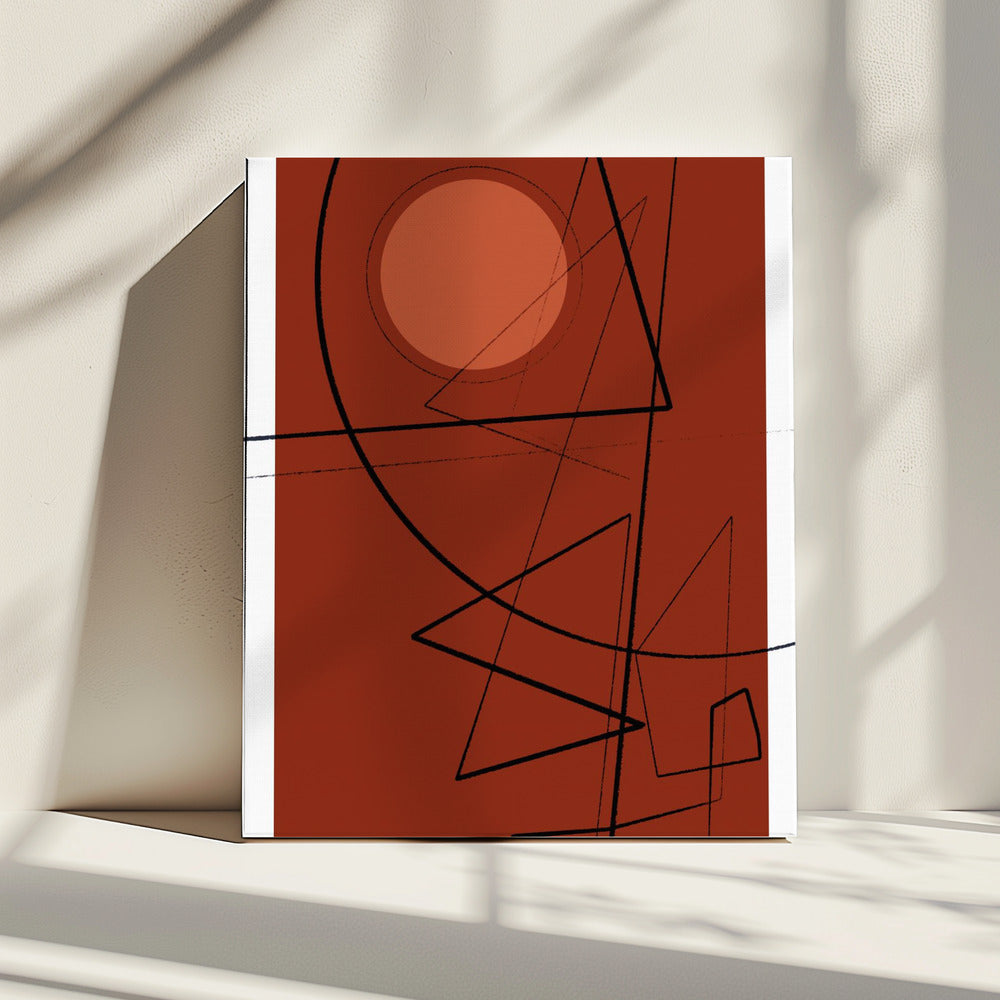 Purpurrote Geometrie | Leinwand