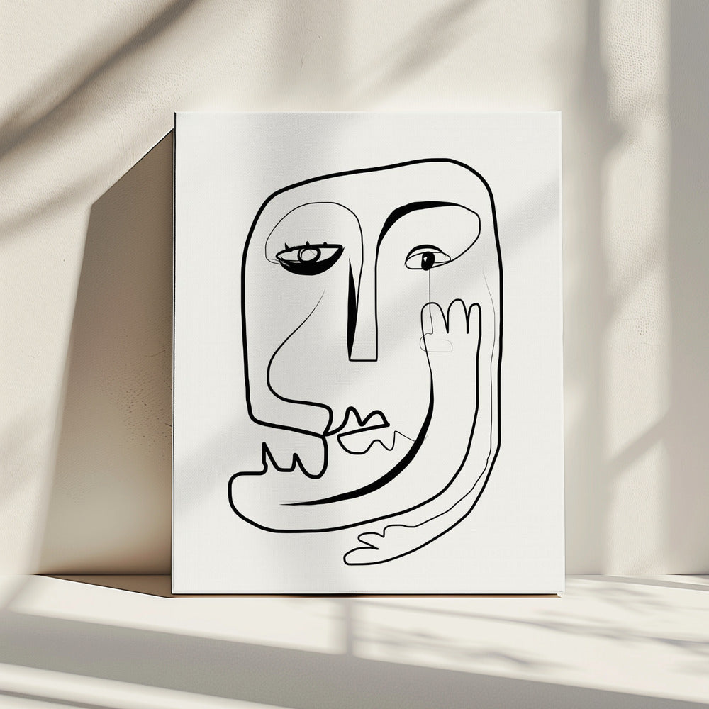 Line Art Portrait Skizze | Leinwand