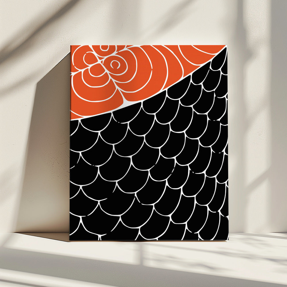 Sashimi Rot und Schwarz | Leinwand