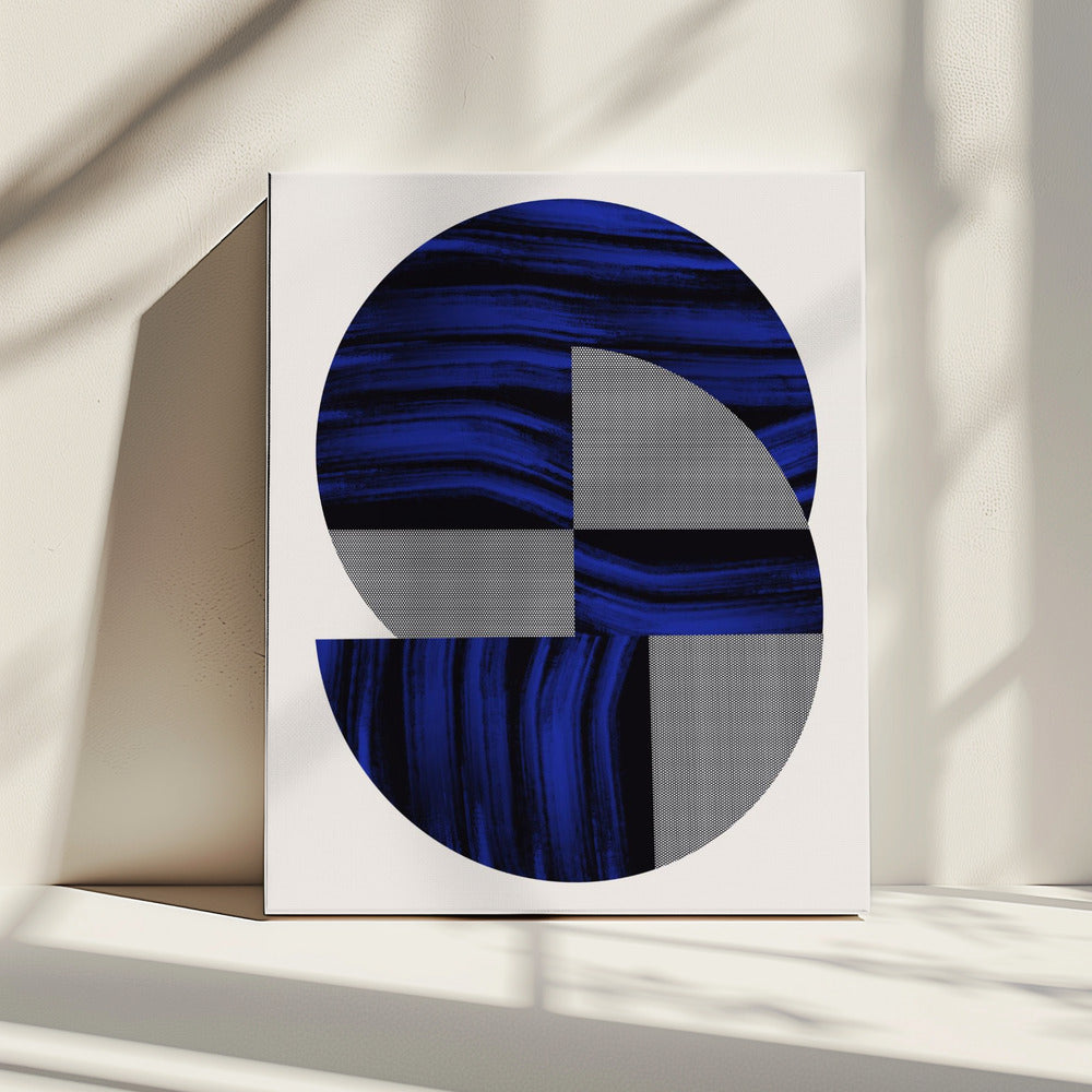 Skandinavisch in Blau und Schwarz 2 | Leinwand