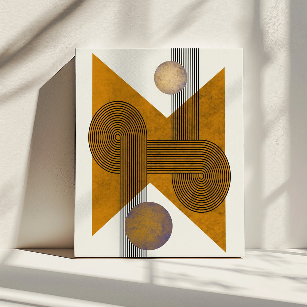 Strukturierte Mid Century Komposition 4 | Leinwand