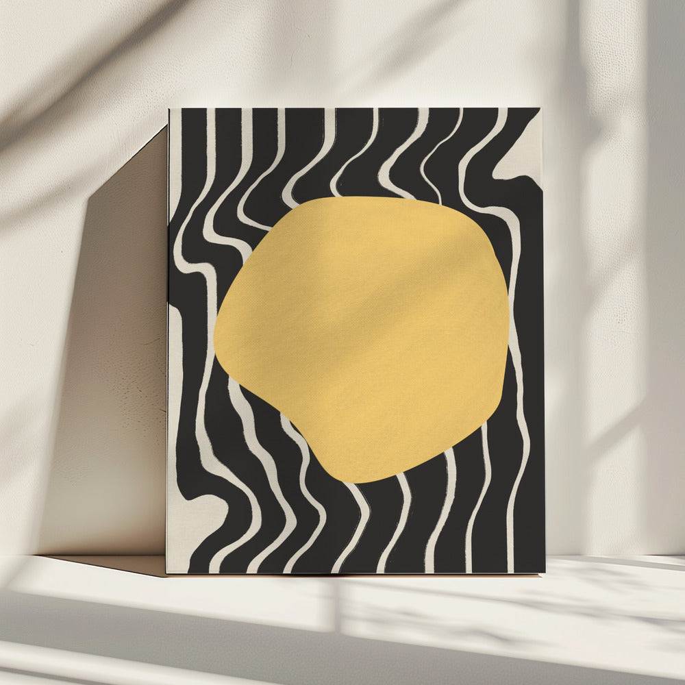 Goldene Wellenharmonie | Leinwand