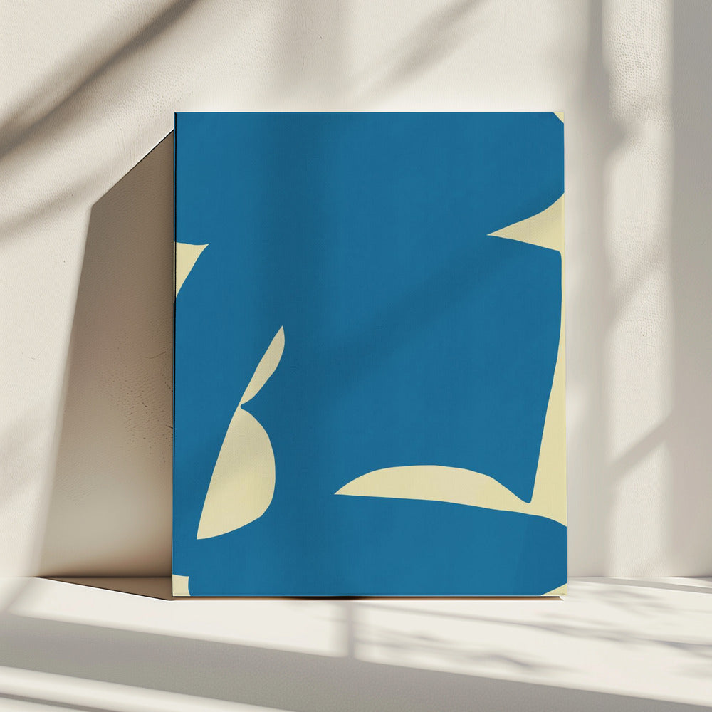 Abstrakte blaue Form | Leinwand