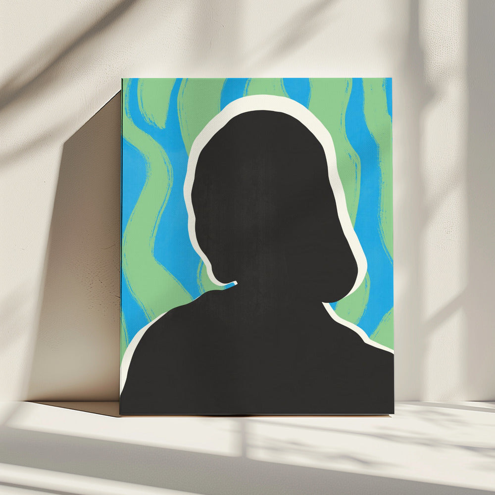 Anonymes Portrait in kühlen Farben | Leinwand
