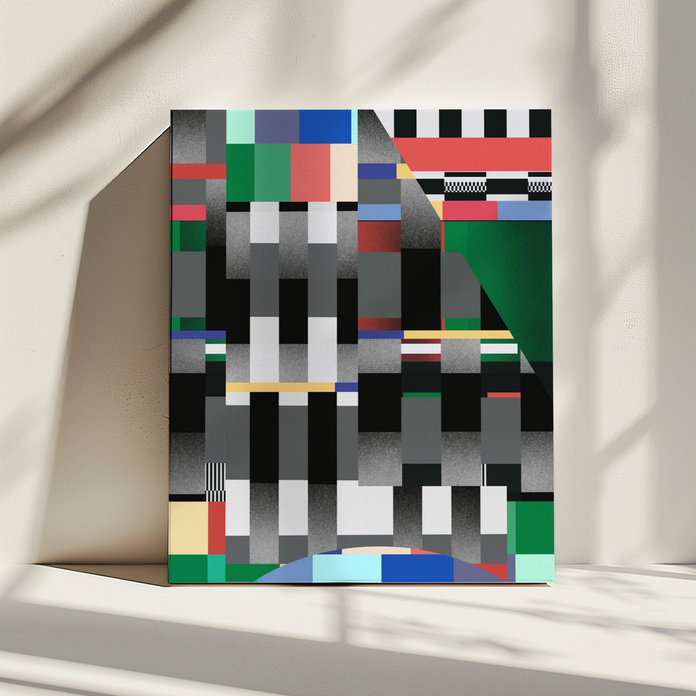 Glitch abstraktes Kunstwerk 01 | Leinwand