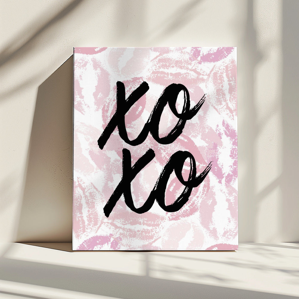 XO Kiss Abdruck | Leinwand