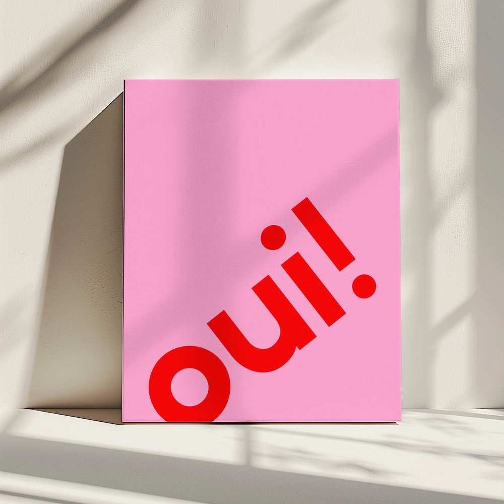 Oui in fetten Buchstaben | Leinwand