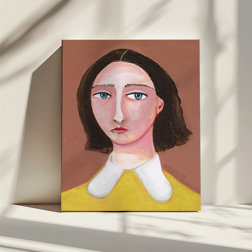 Dame schaut | Leinwand