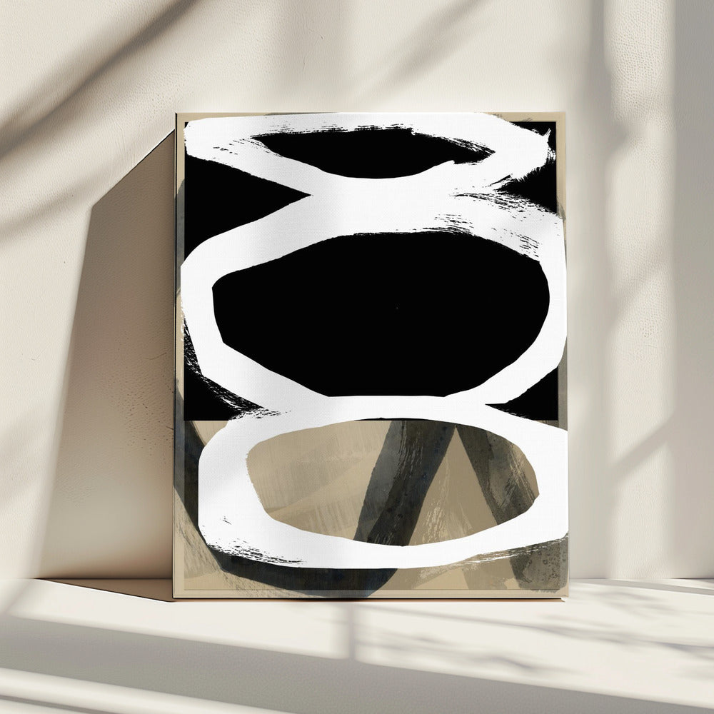 Kräftiges Schwarz auf Weiß Nr. 4 | Leinwand