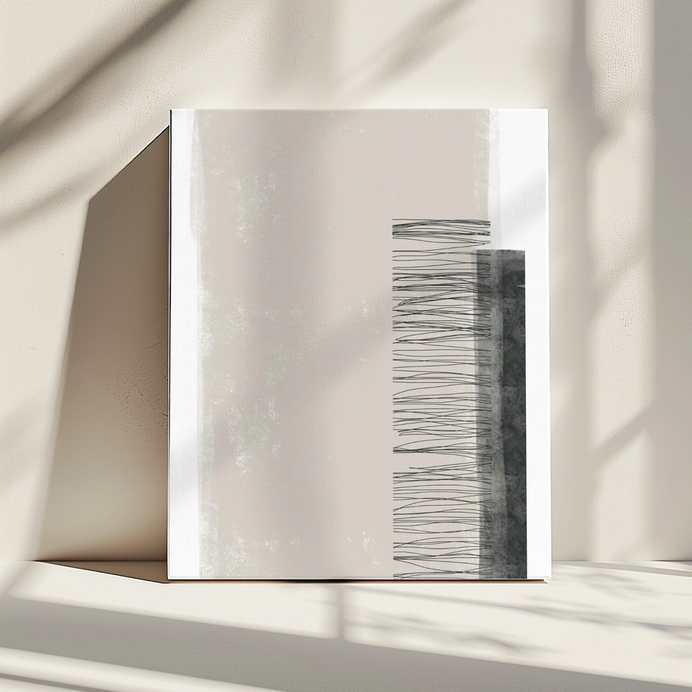 Monochromatic Palette With Vertical Lines | Canvas