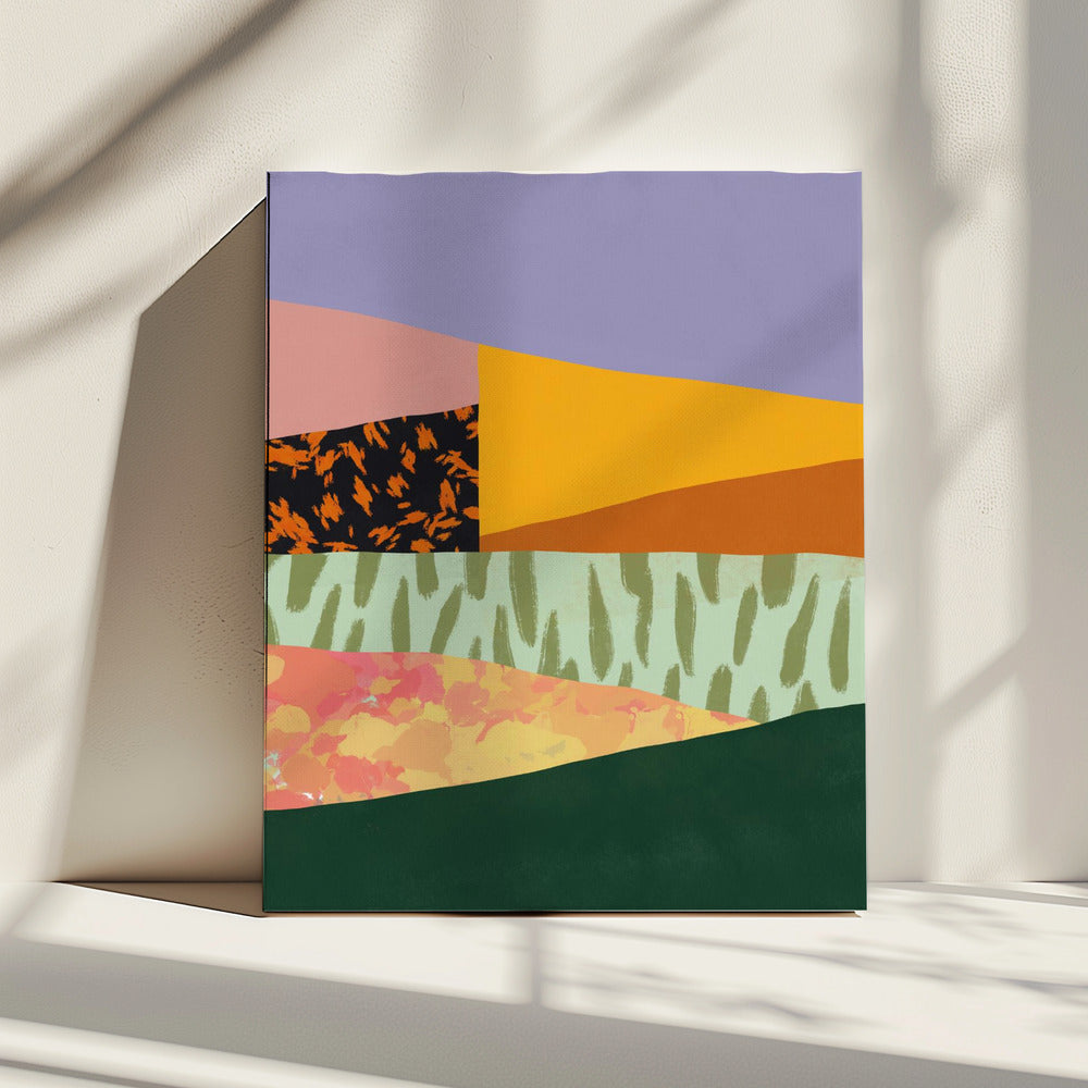Geometrische Muster mit organischen Formen | Leinwand