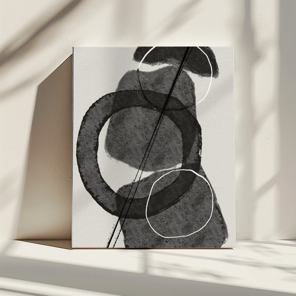 Monochrome Kreise | Leinwand