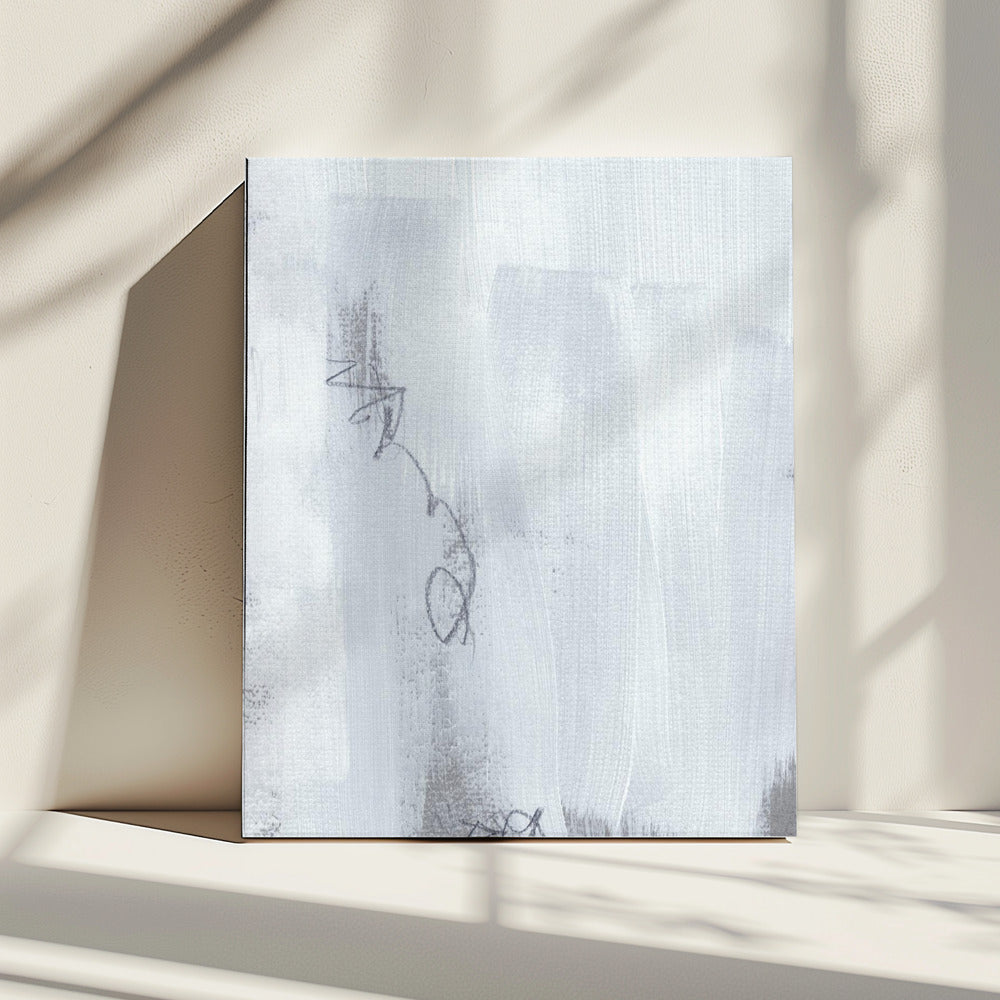 Echoes in White and Graphite | Canvas
