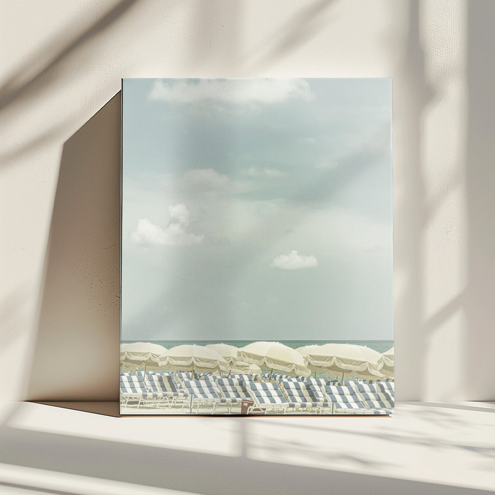 Vintage-Strandszene | Leinwand