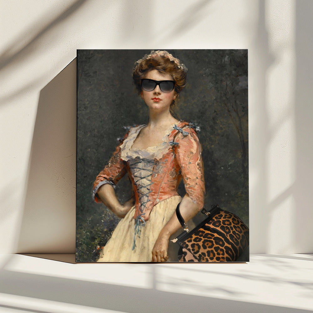 Vintage Chic Mädchen | Leinwand