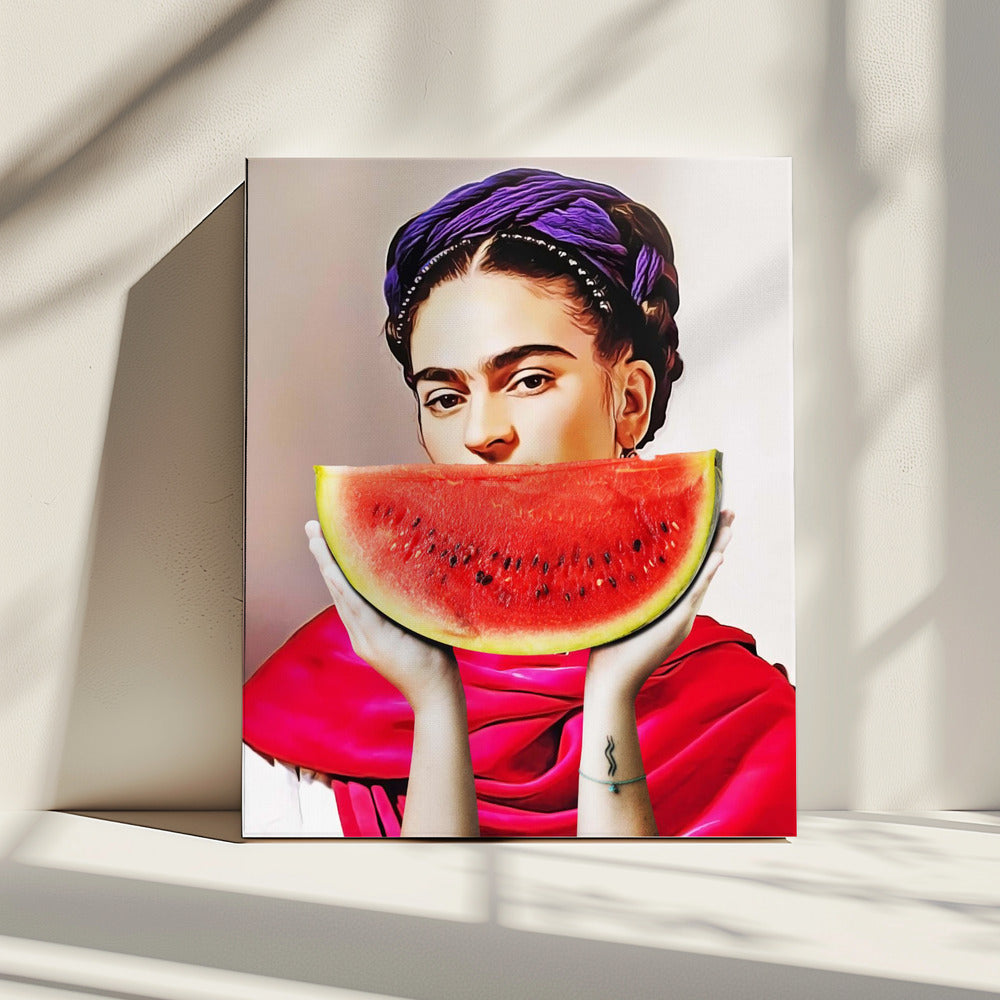 Wassermelonen-Frida | Leinwand
