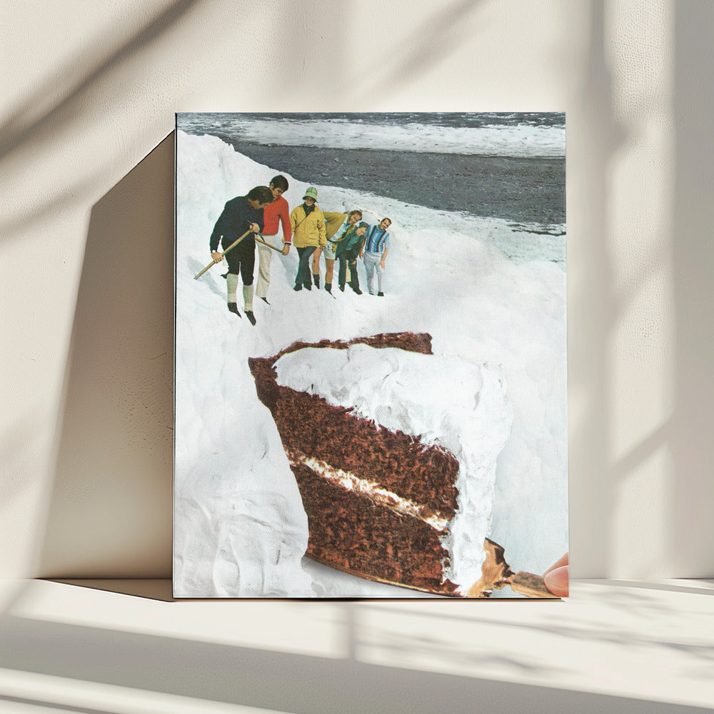 Gletscher-Kalbungskuchen - Dessert Schneeberg | Leinwand