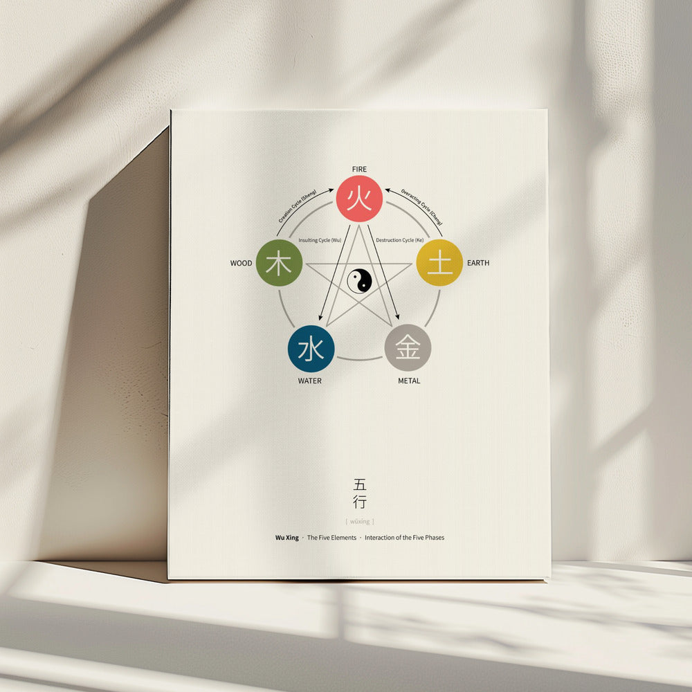Fünf Elemente Poster (Wu Xing) | Leinwand