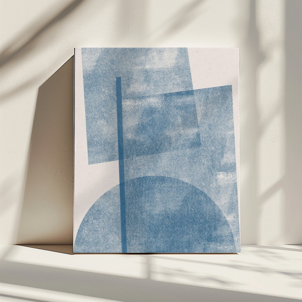 Azurblaue Geometrie | Leinwand