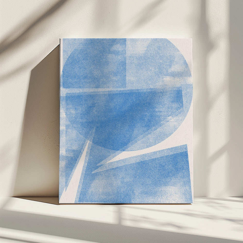 Azurblaue Geometrie | Leinwand