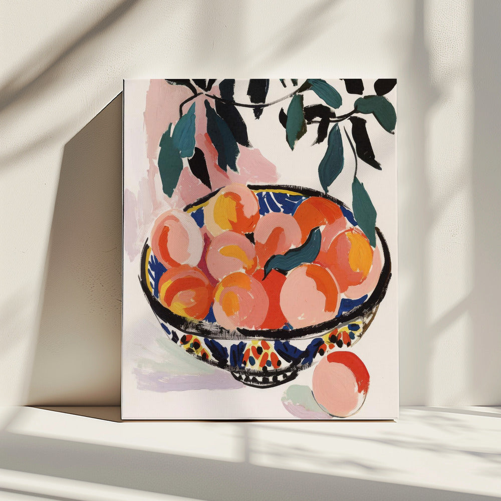 Bunte Obstschale | Leinwand