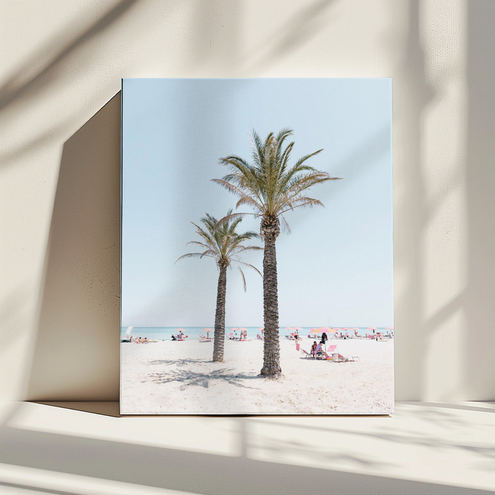 Palme am Strand | Leinwand