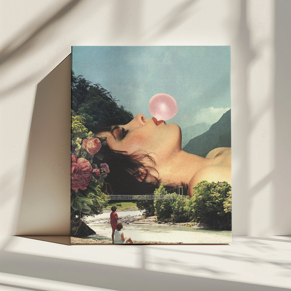 Kaugummi-Mädchen | Leinwand