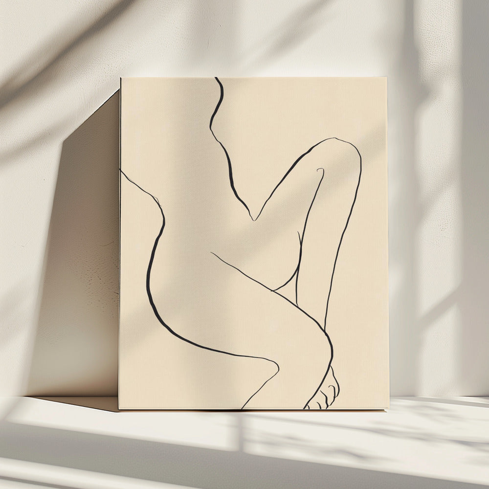 Elegante minimalistische Linienzeichnung | Leinwand