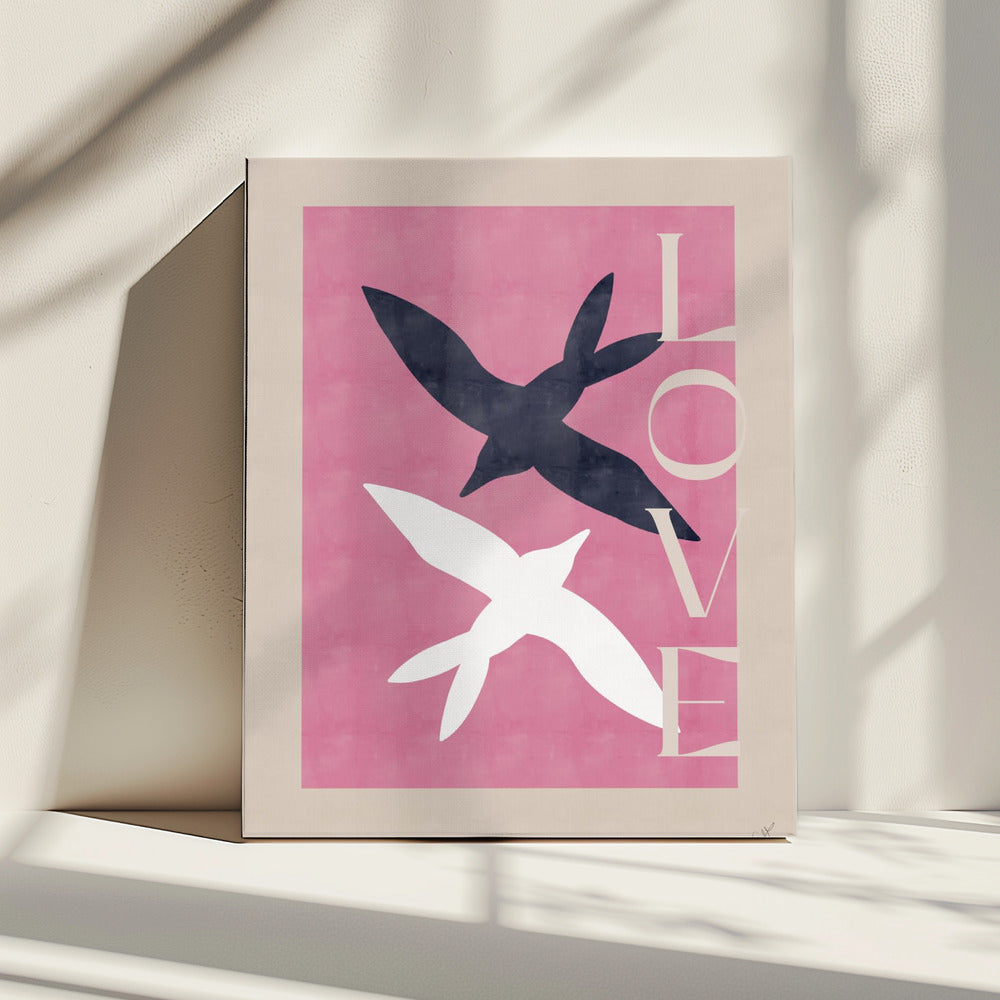Verliebte Vögel | Leinwand