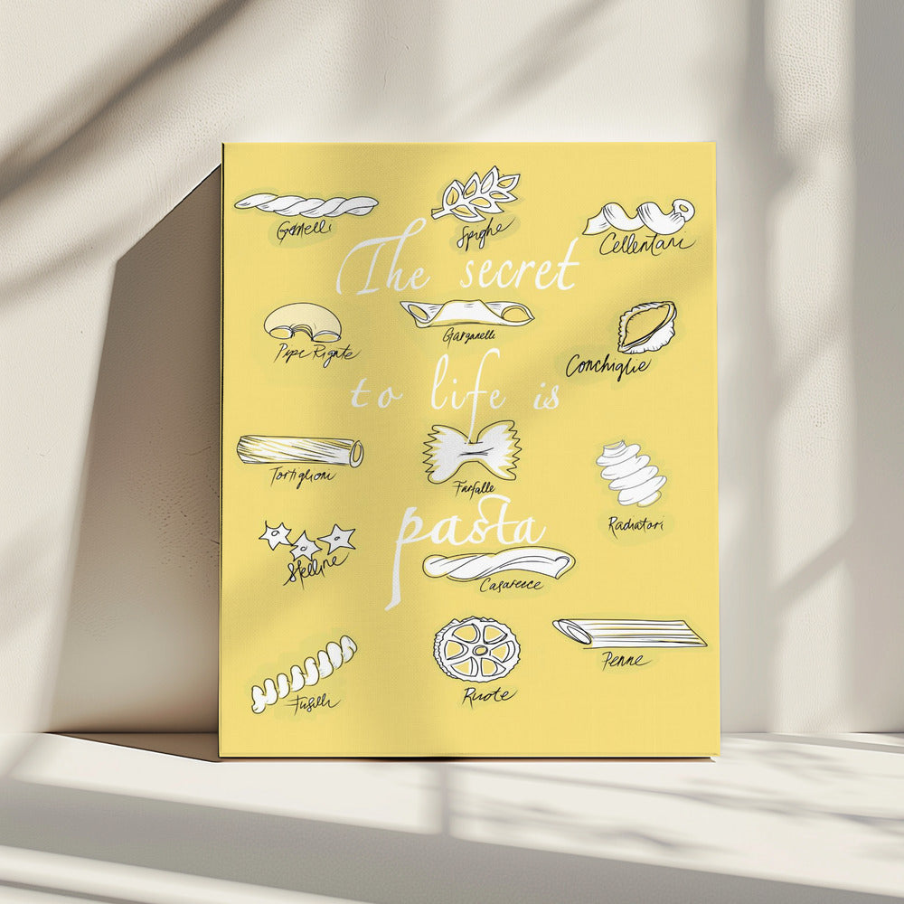 The Secret To Life Is Pasta | Canvas