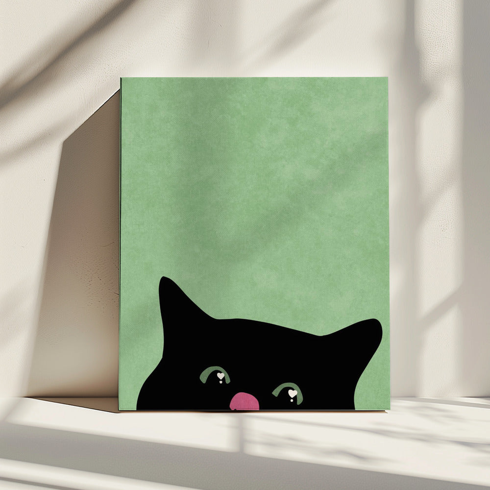 Neugierige Katze | Leinwand