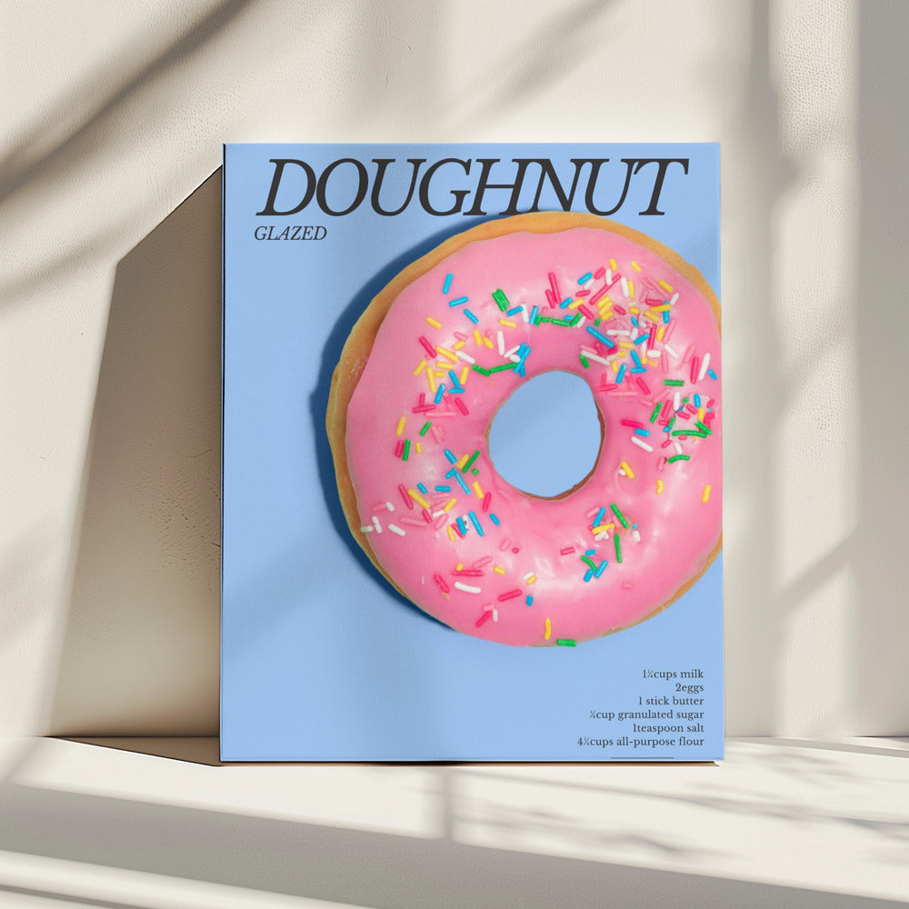 Rosa Glasur Donut | Leinwand