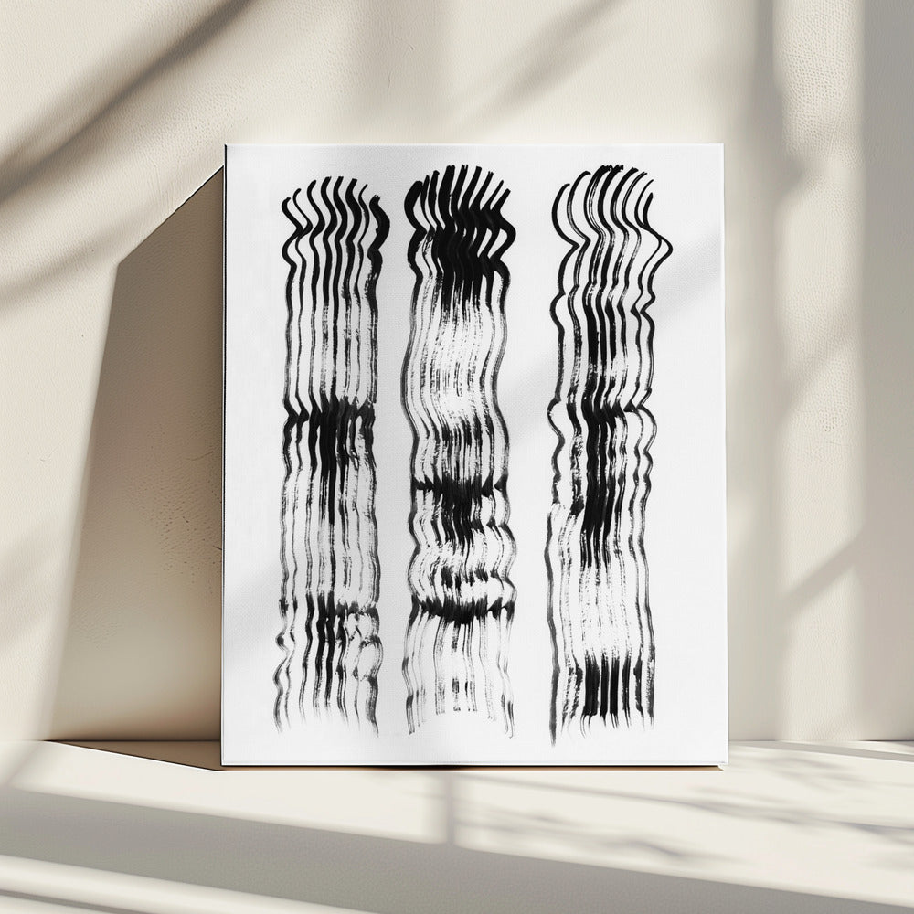 Abstrakte Pinselstriche Linien 02 | Leinwand