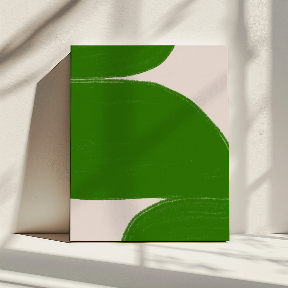 Grüne Wellen Harmonie | Leinwand