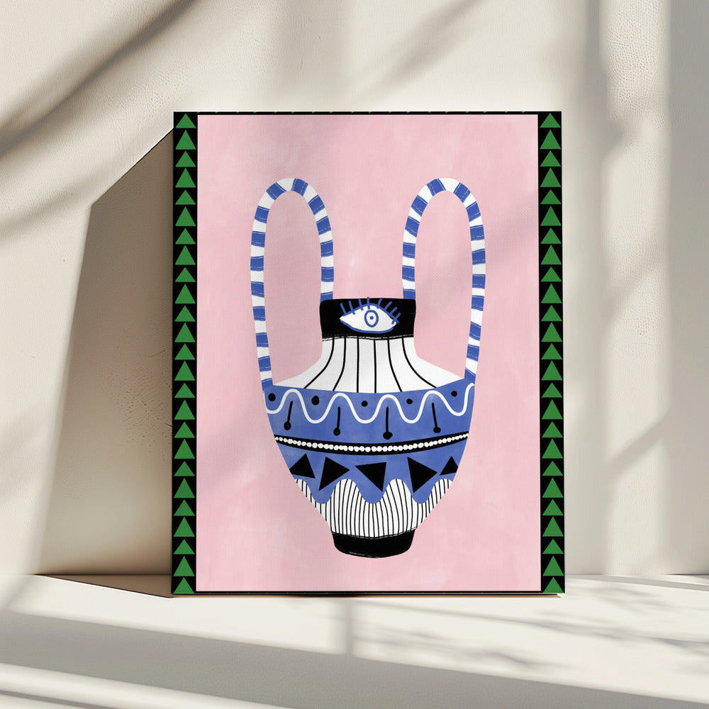 Bunte geometrische Vase | Leinwand