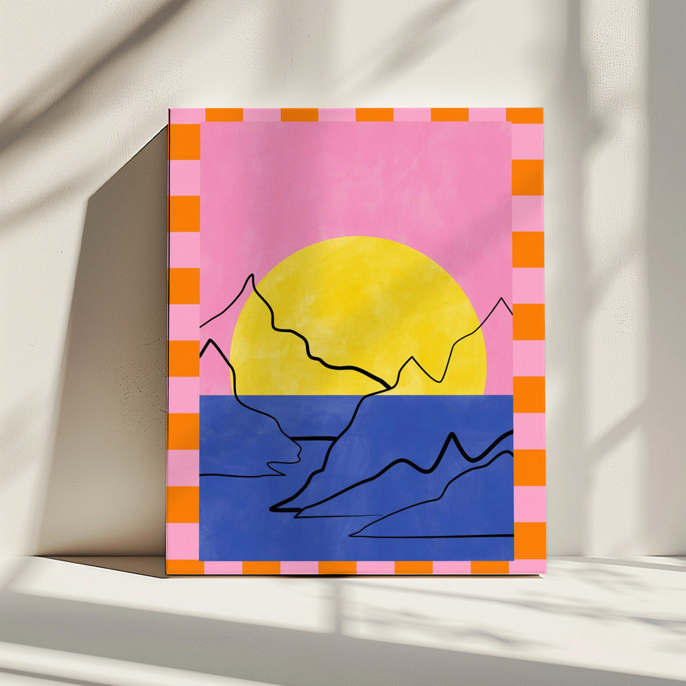 Retro Horizon Glow | Leinwand