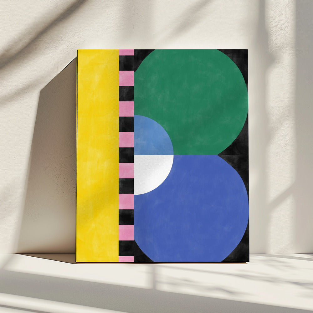 Bunter Geometrieblock und Formen | Leinwand