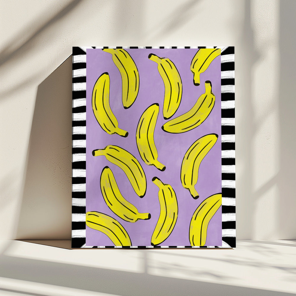 Gelbe Bananen Abstrakt | Leinwand