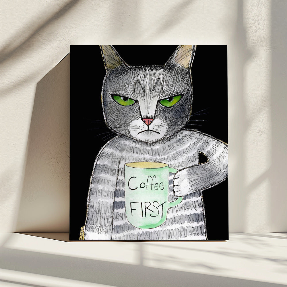 Kaffeekatze | Leinwand