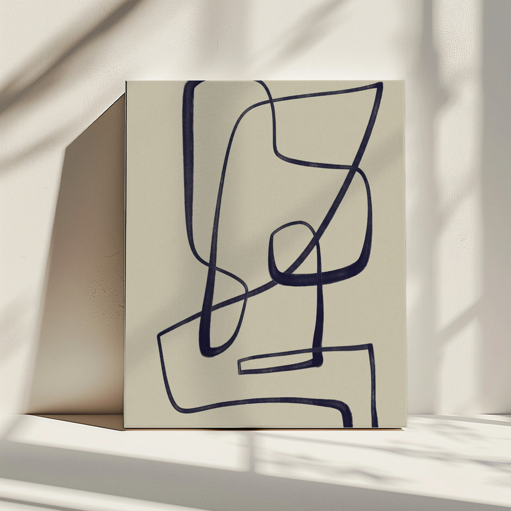 Gebogener Linientanz | Leinwand