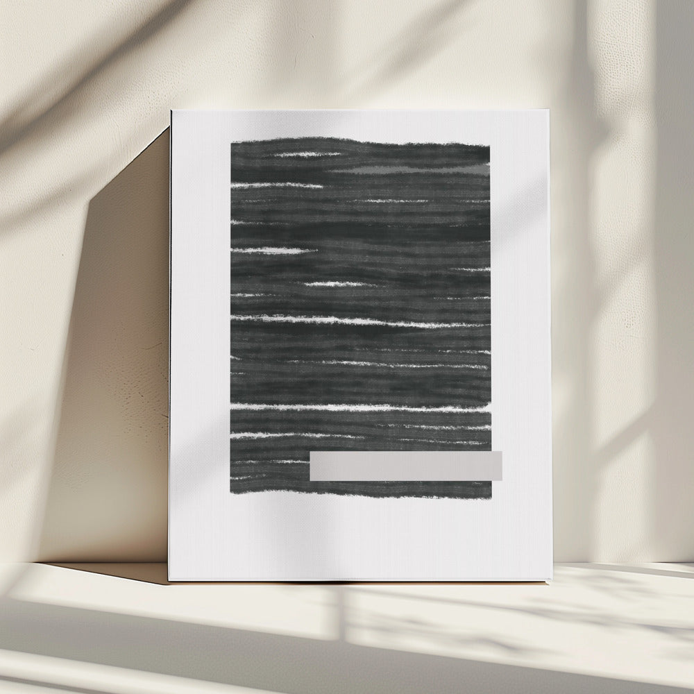 black Horizontal Brushstrokes | Canvas