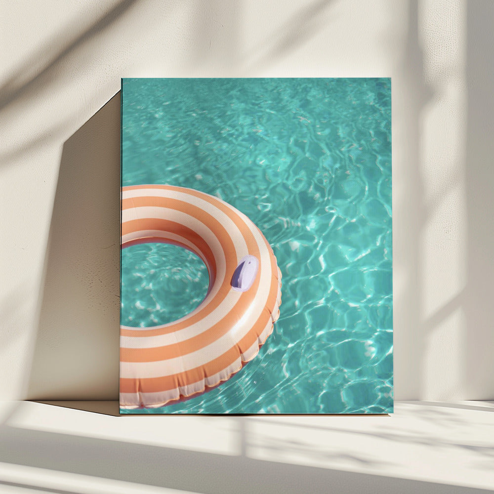 Peach Fuzz Schwimmbadspaß | Leinwand
