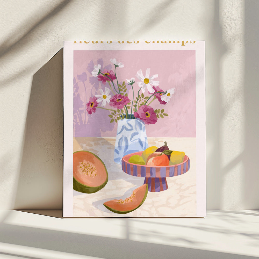 Fleur Des Champs - Rosa | Leinwand