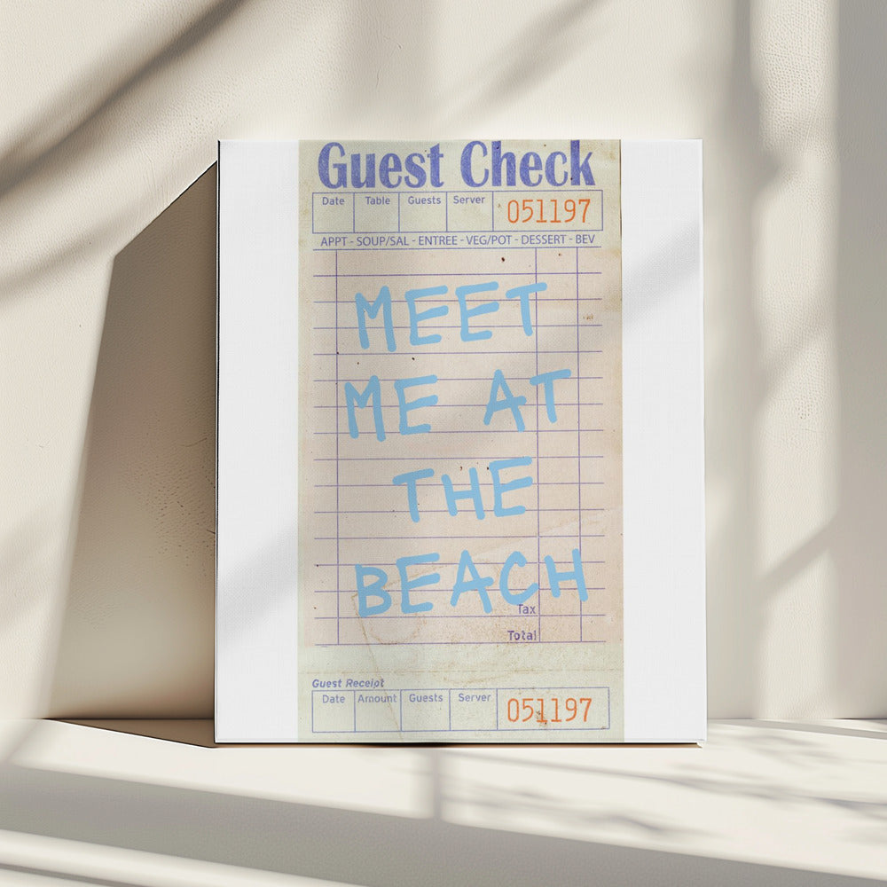 Meet Me At the Beach Blue | Canvas