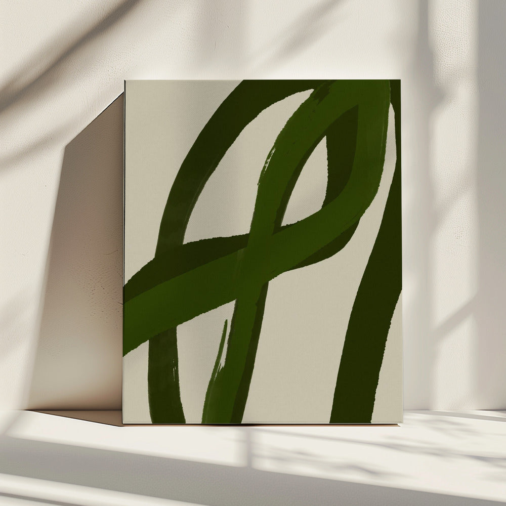 Grüne Kurven | Leinwand