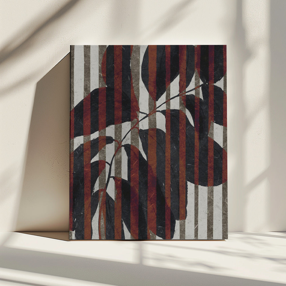 Gestreiftes Botanisches | Leinwand