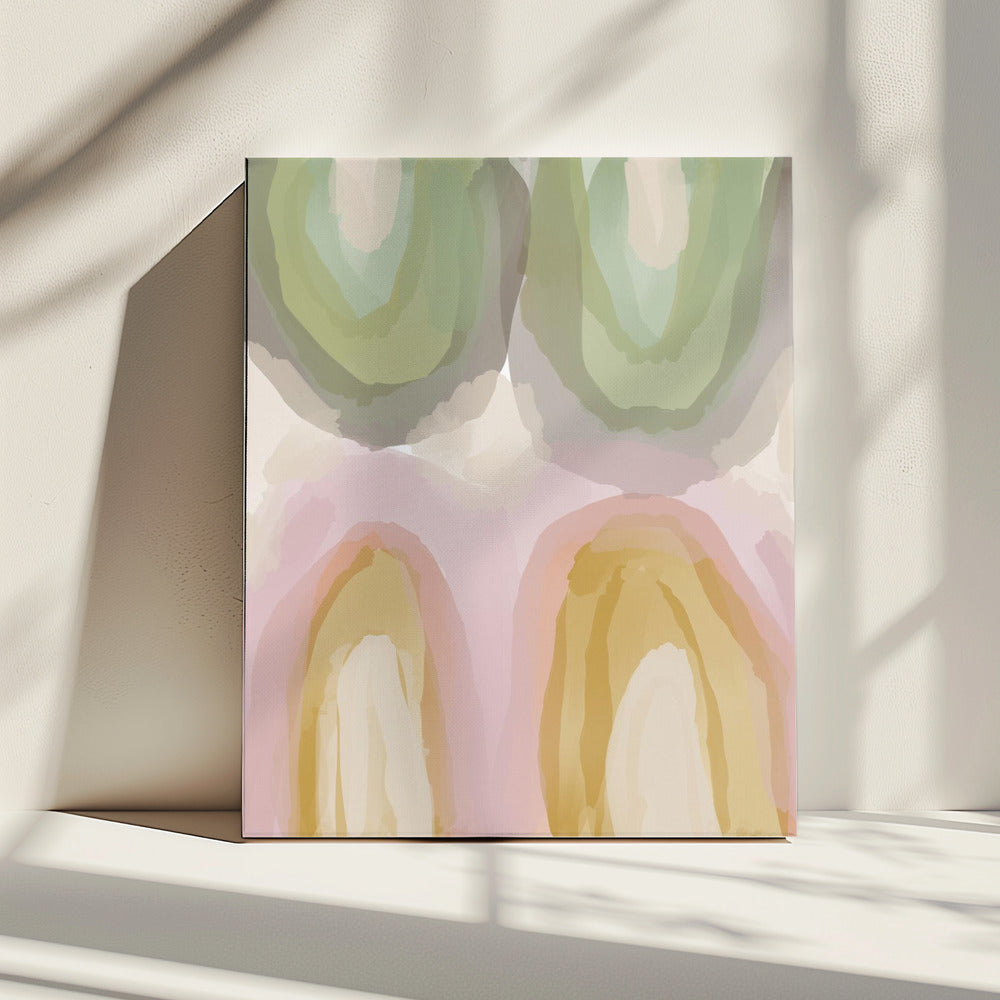 Aquarell Pastell Abstrakt | Leinwand