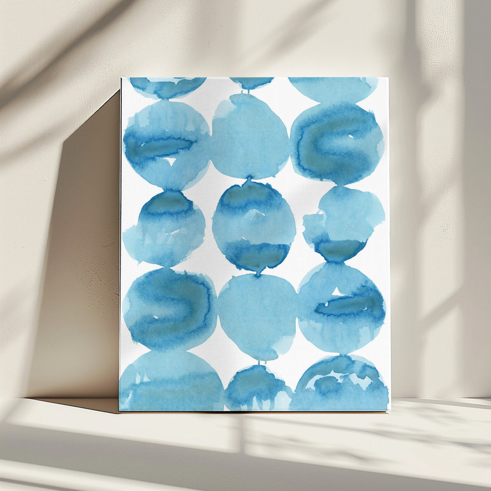 Blaues Aquarell 1 | Leinwand