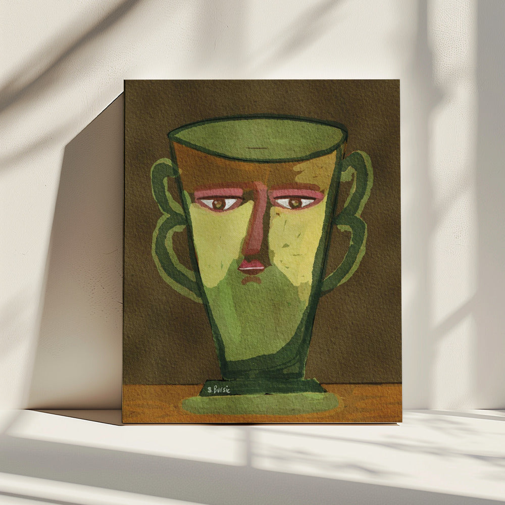 Tasse Mann braune Version | Leinwand