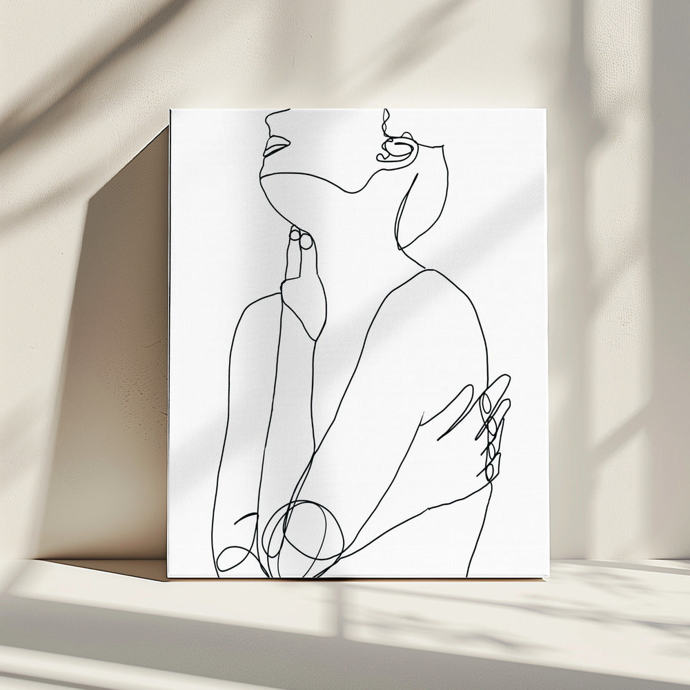 Strichzeichnung einer Frau | Leinwand